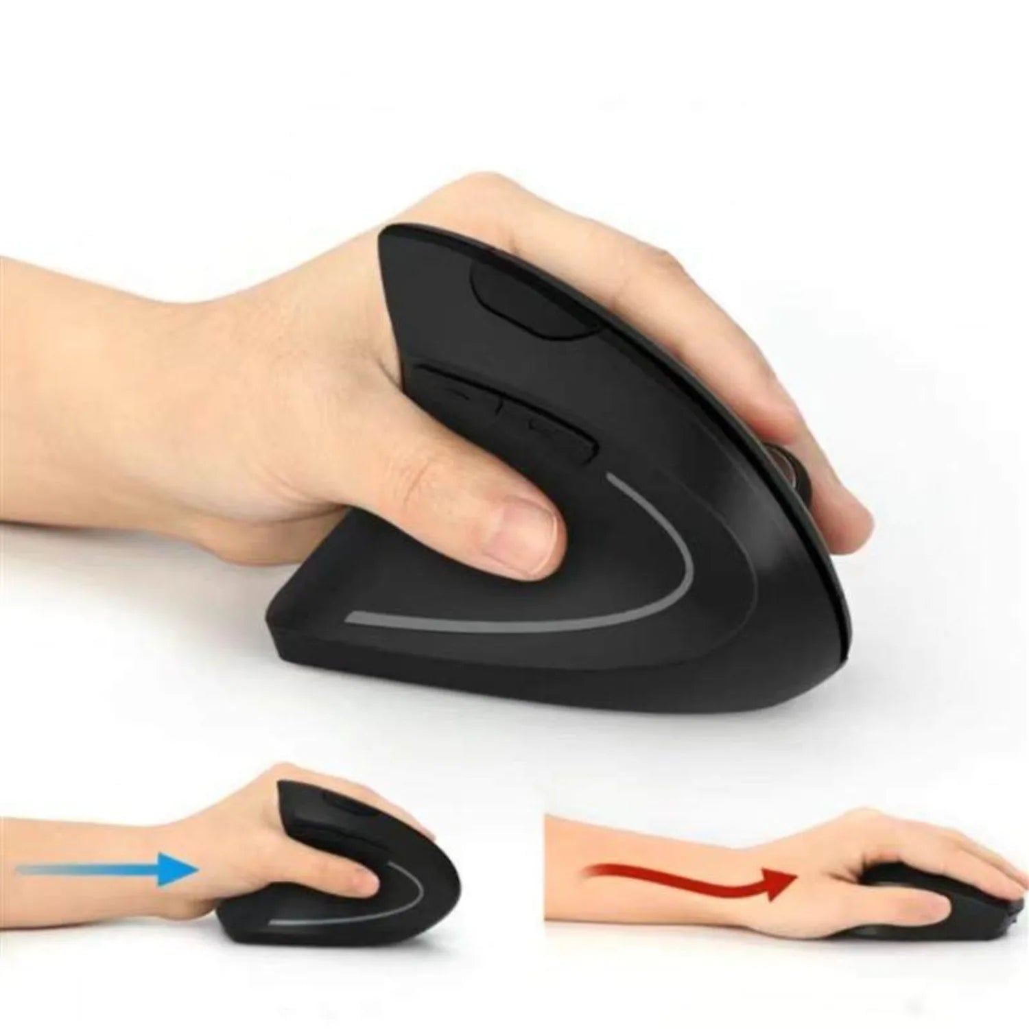 Wireless Rechargeable Left Hand Vertical Mouse for Laptop Ergonomic Design Comfortable Precise and Smooth Control