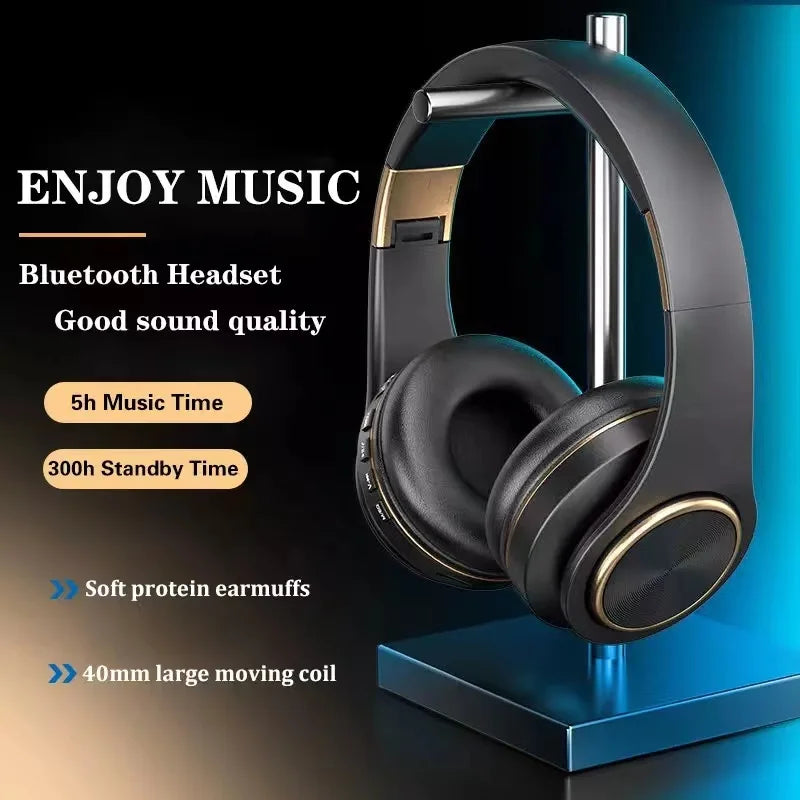EOENKK T8 Wireless Headphones Bluetooth 5.3 Stereo Surround Sound Foldable Sport Low Latency Gaming Headset With Noise Reduction