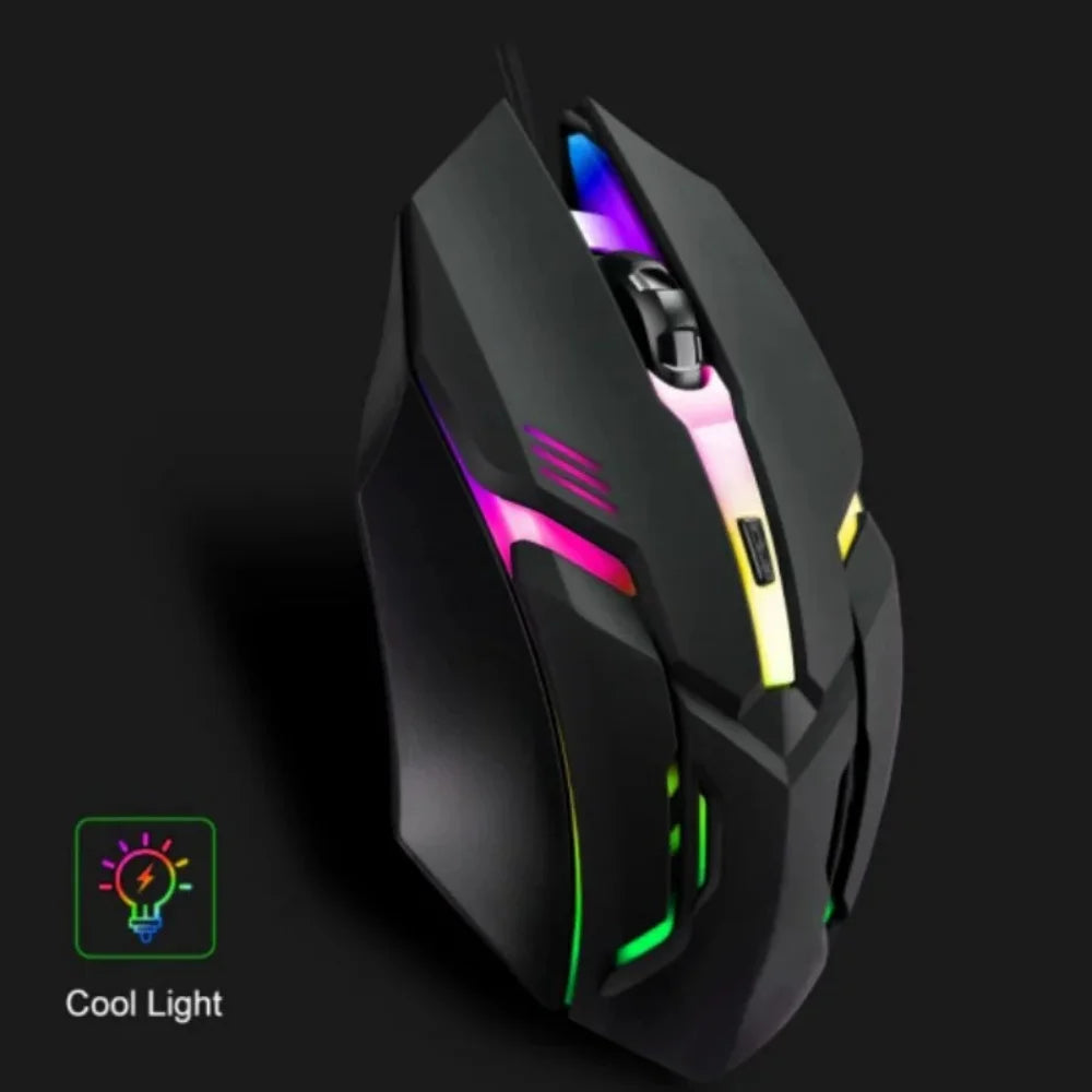 USB Wired Gaming Mouse LED Luminous Ergonomic Mouse 4-button USB Wired Gaming Mouse for Desktop and Laptop Office Computer Mouse