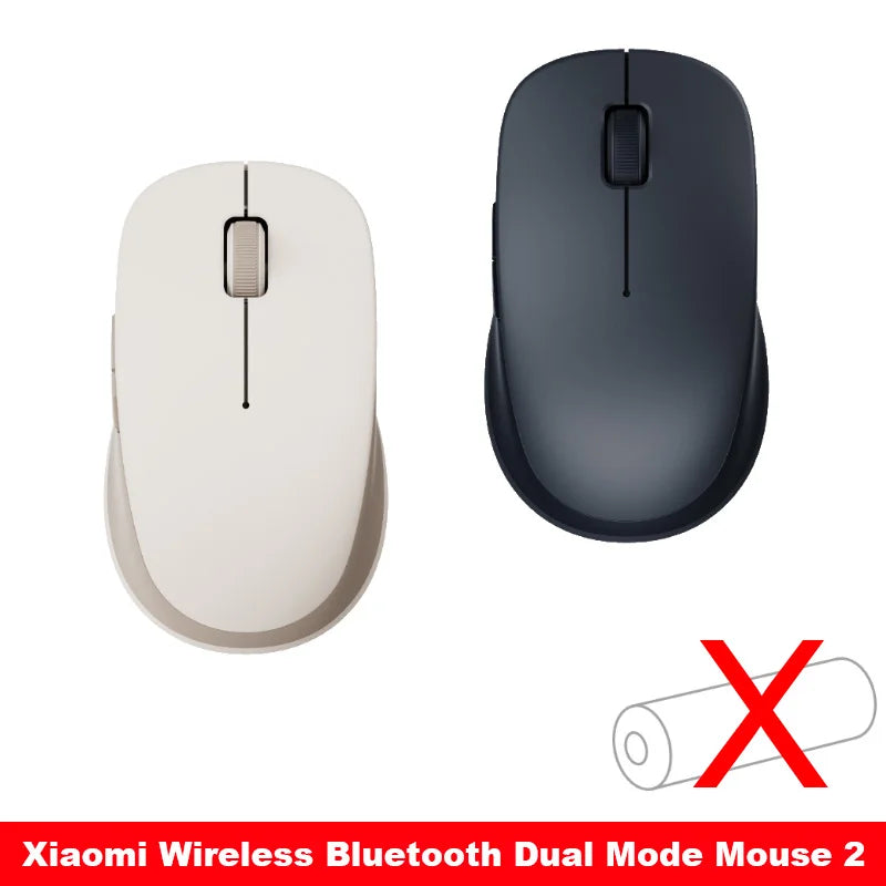 Xiaomi Wireless Bluetooth Dual-Mode Mouse 2 1200DPI Comfort Curve 2.4GHz Optical Mute Laptop Notebook Office Game Portable