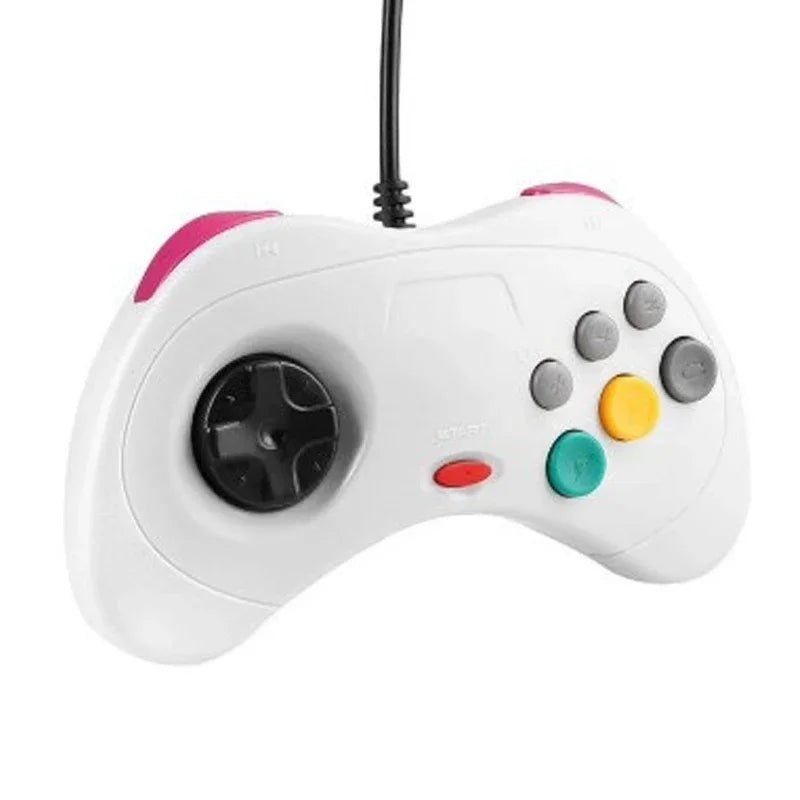 6 Buttons USB Classic Wired Game Gamepad for Segas Saturn Gamepad JoyPad for SEGAs Saturn System Joystick for PC for Mac