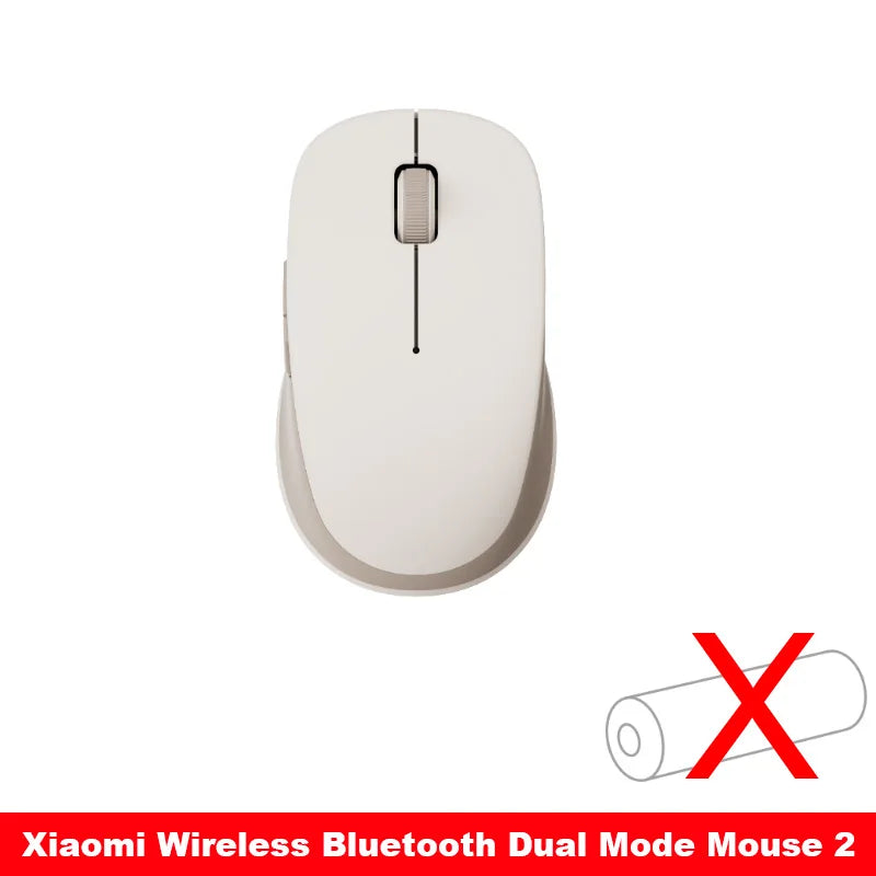 Xiaomi Wireless Bluetooth Dual-Mode Mouse 2 1200DPI Comfort Curve 2.4GHz Optical Mute Laptop Notebook Office Game Portable