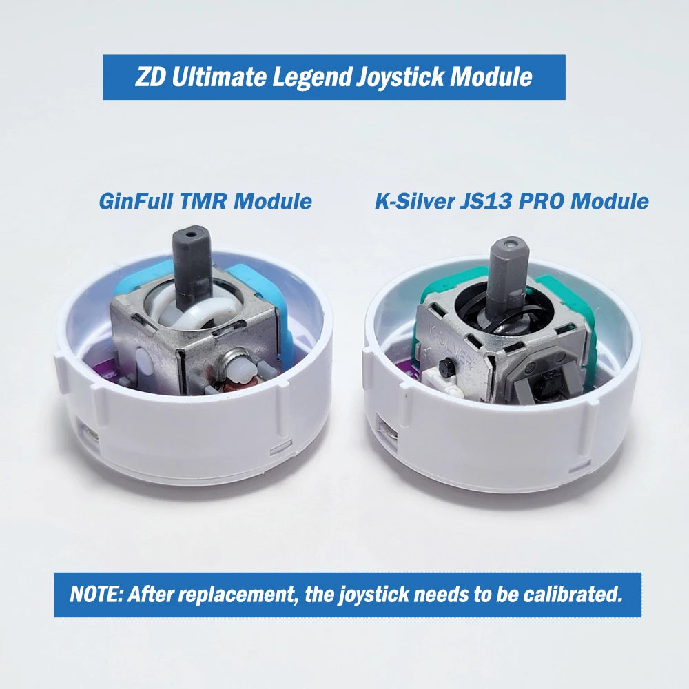 ZD Ultimate Legend Game Controller Replaceable Joystick Module Removable K-Silver JS13 PRO TMR Joystick GinFull TMR Joystick