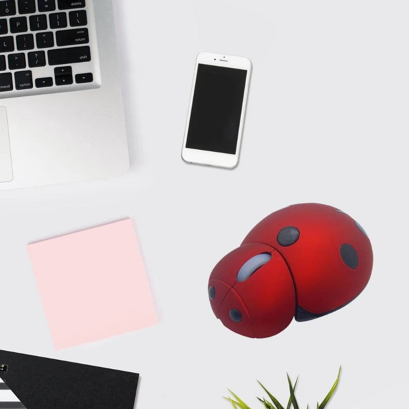 3 Buttons Cartoon Mouse with USB Receiver Cordless Gaming Mouse Gift for Girls Women