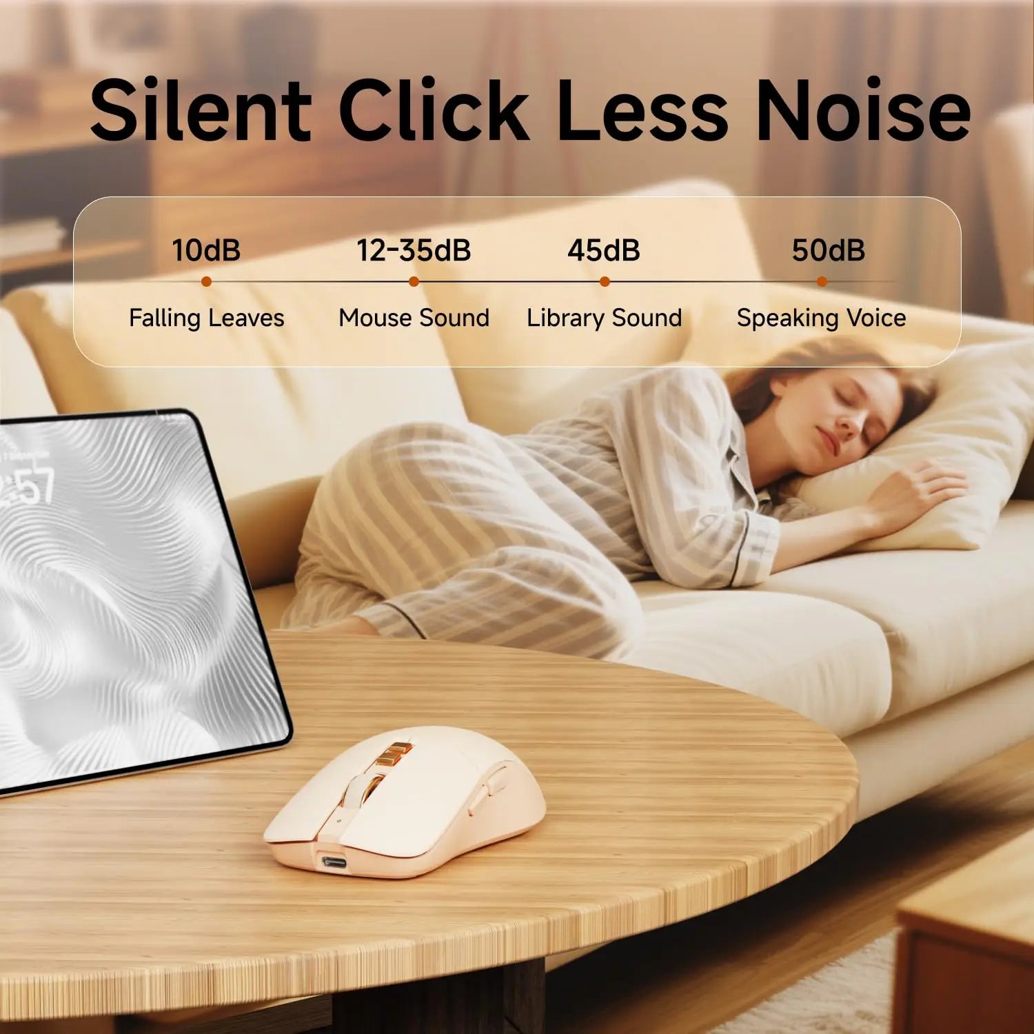 EWEADN G309 Wireless Gaming Mouse 2.4G&Bluetooth Ergonomic Silent Mouse 4000 DPI Lightweight Business Office Mute Gaming Mouse