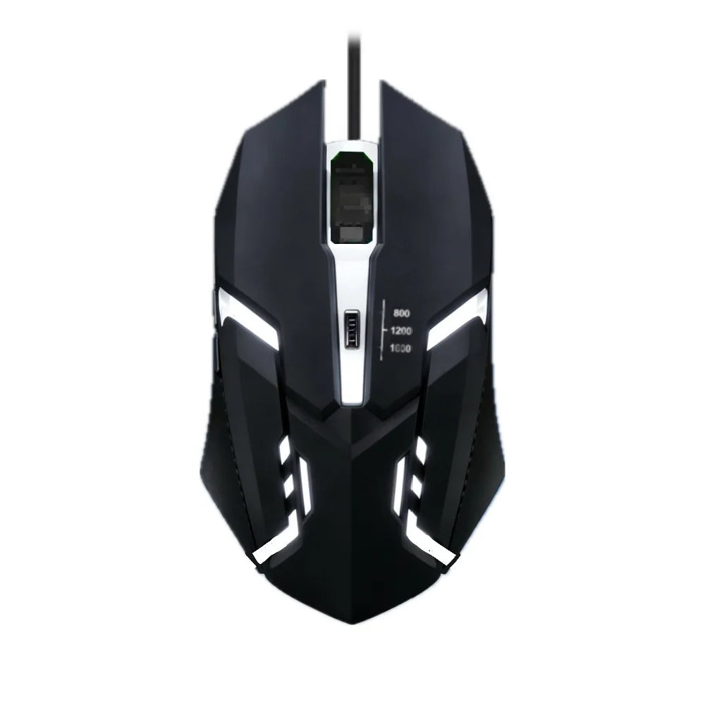 USB Wired Gaming Mouse LED Luminous Ergonomic Mouse 4-button USB Wired Gaming Mouse for Desktop and Laptop Office Computer Mouse