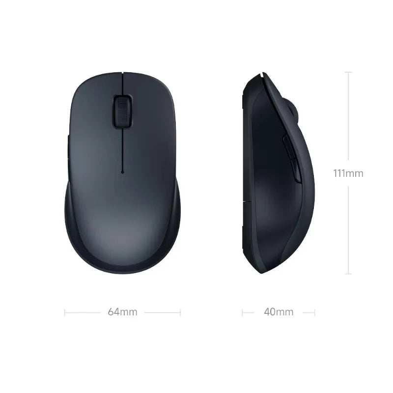 Xiaomi Wireless Bluetooth Dual-Mode Mouse 2 1200DPI Comfort Curve 2.4GHz Optical Mute Laptop Notebook Office Game Portable