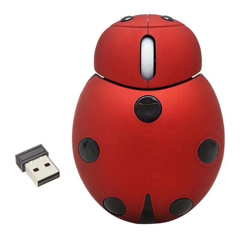 3 Buttons Cartoon Mouse with USB Receiver Cordless Gaming Mouse Gift for Girls Women