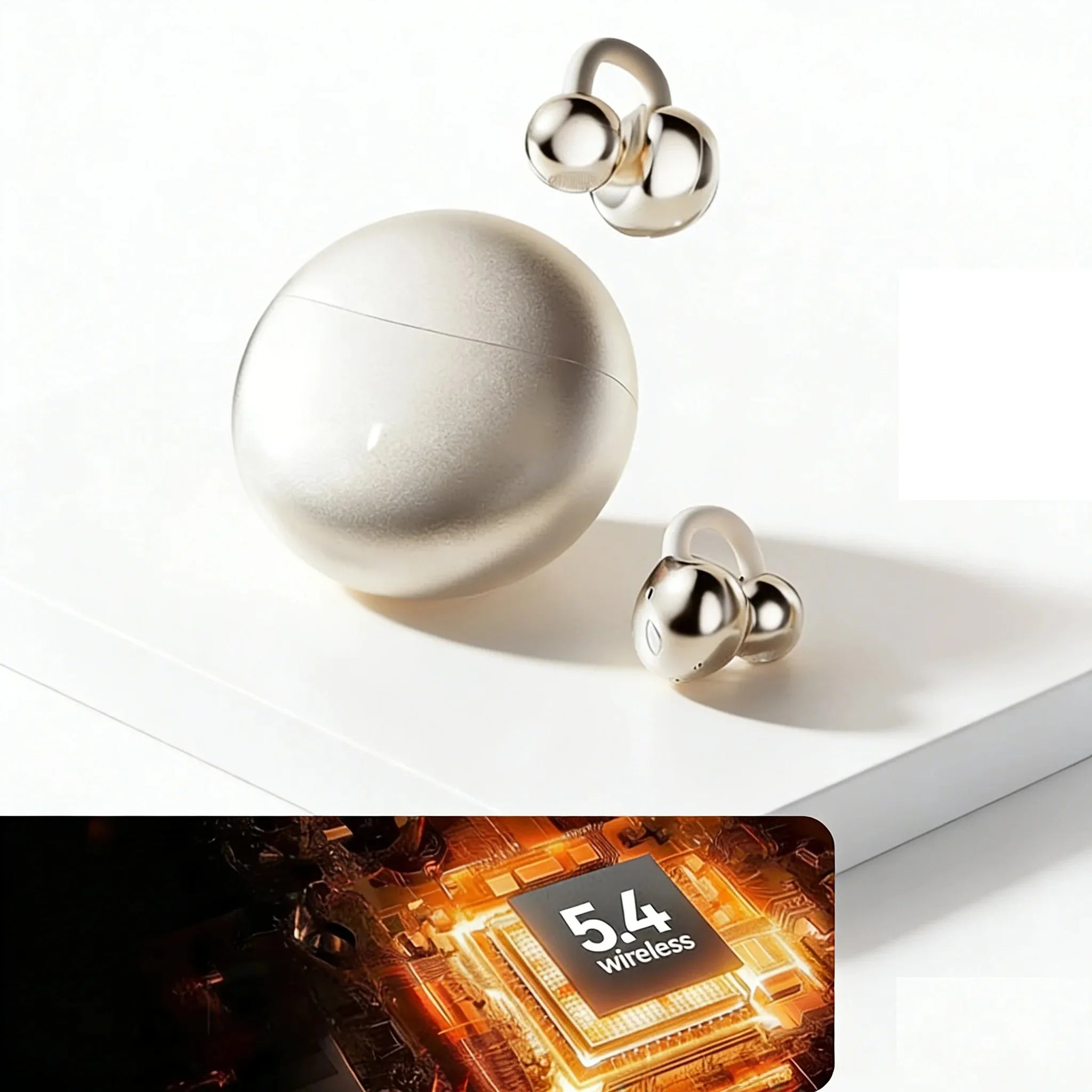 Wireless Dual Bluetooth 5.3 Earbuds with Berlin 9D Stereo Sound 24H Comfort Fit IPX5 Waterproof & Noise Leak-Proof Technology