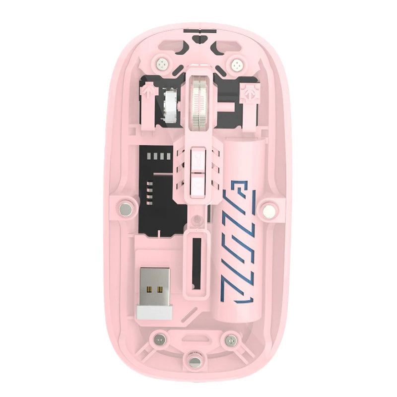 Transparent Dual Mode Wireless Mouse  2.4G Bluetooth Rechargeable Mouse Silence Ergonomic Mouse For iPad Laptop Tablet Phone PC