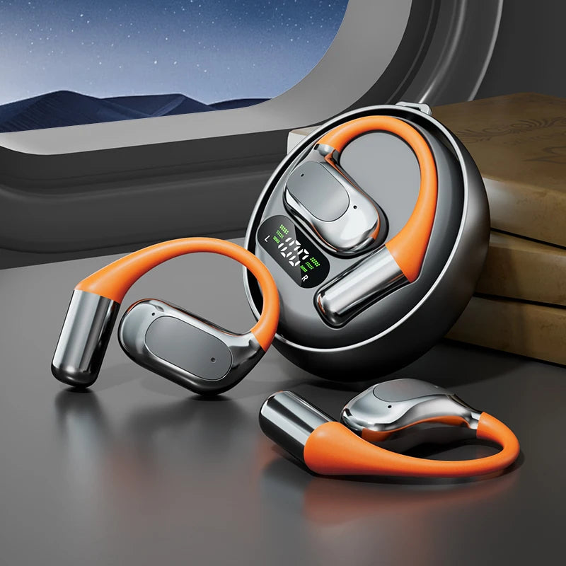 EARDECO TWS Clip-on Wireless Headphones Bluetooth Earphones Stereo Sound Wireless Bluetooth Headsets with Microphone Hifi Sound