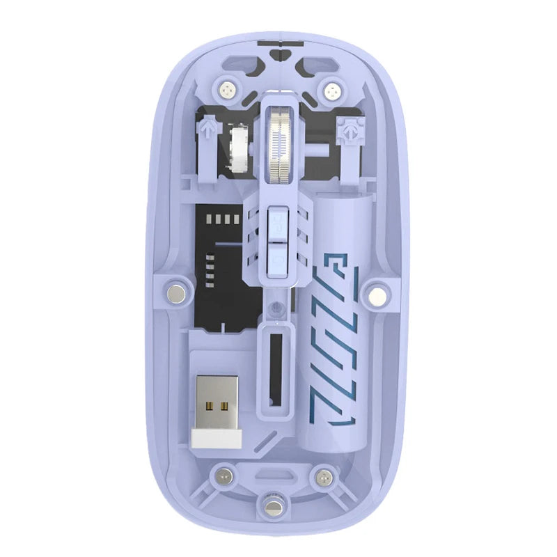 Transparent Dual Mode Wireless Mouse  2.4G Bluetooth Rechargeable Mouse Silence Ergonomic Mouse For iPad Laptop Tablet Phone PC