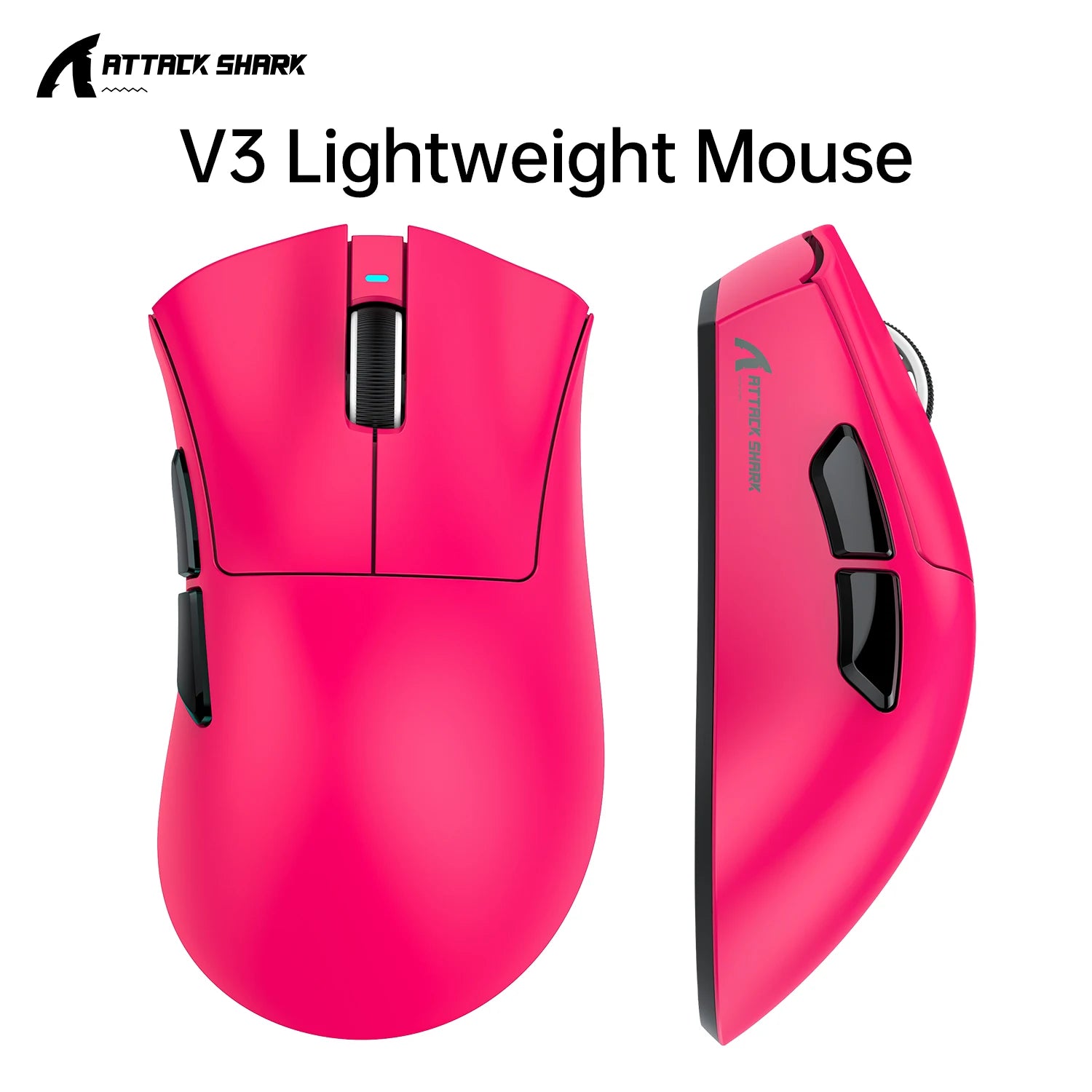 Ultra-Light ATTACK SHARK V3 Gaming Mouse Tri-Mode BT 2.4G Wired 25000DPI 1000Hz Polling Rate Omron Microswitches