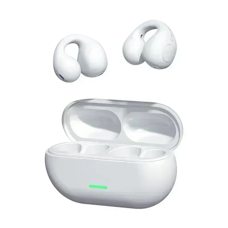 New Fone Bluetooth Headset 5.3 Wireless Air Conduction Headphones Clip Ear Music Noise Canceling HD Call Sports Gaming Earphone