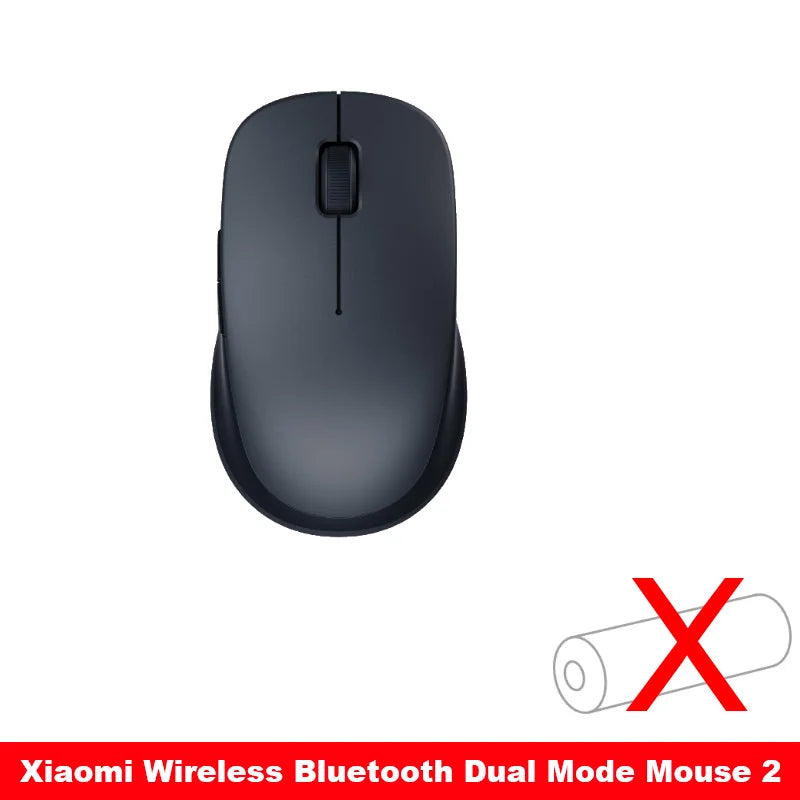 Xiaomi Wireless Bluetooth Dual-Mode Mouse 2 1200DPI Comfort Curve 2.4GHz Optical Mute Laptop Notebook Office Game Portable