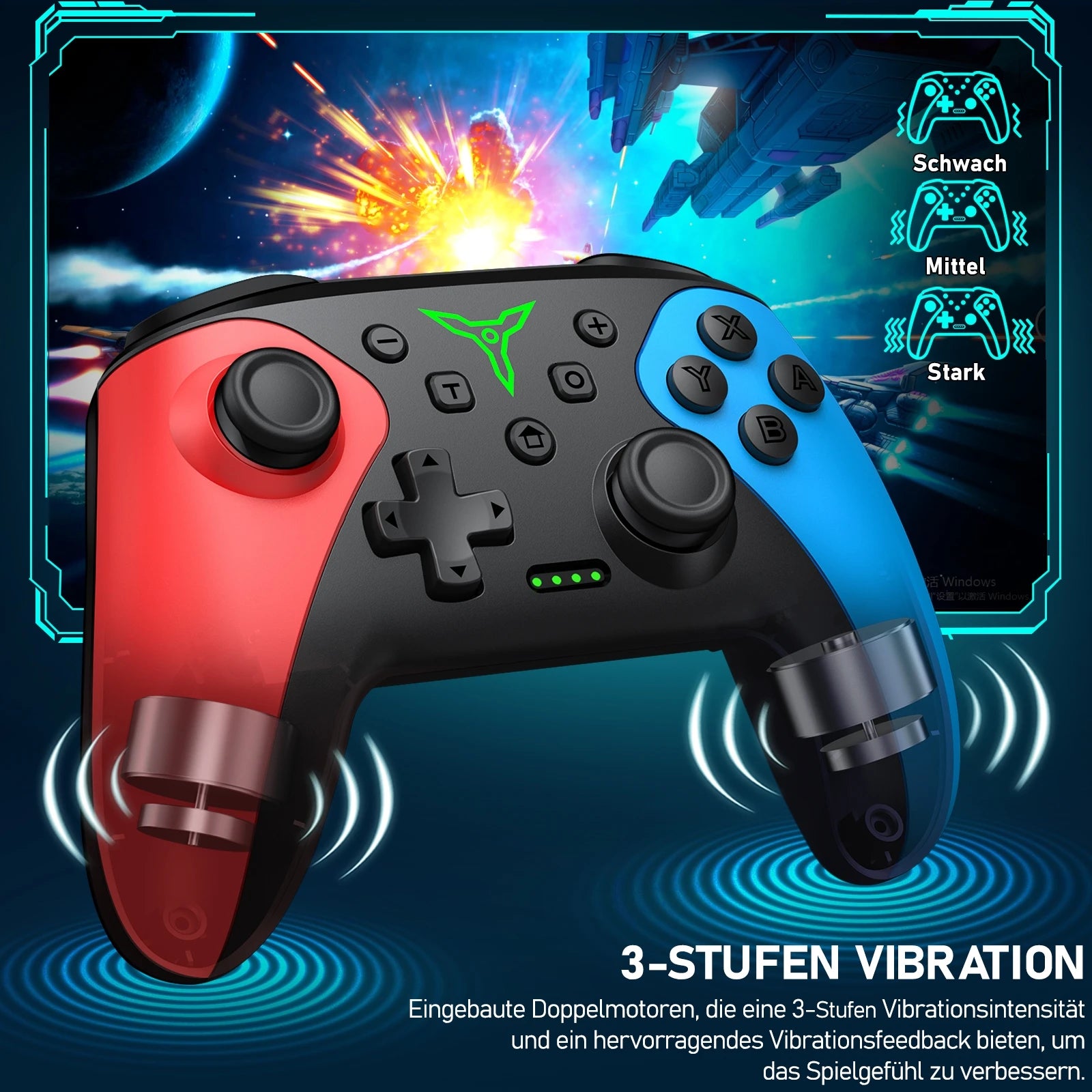 BEBONCOOL Wireless Controller For Nintend Switch OLED Console Pro Gamepad with 600mAh Battery Programmable Switch Controllers