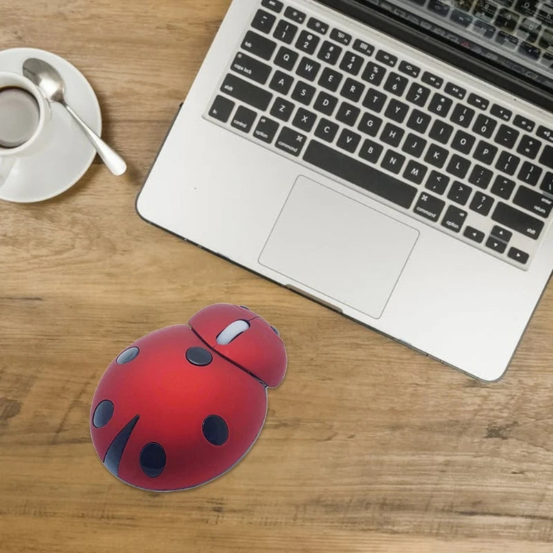 3 Buttons Cartoon Mouse with USB Receiver Cordless Gaming Mouse Gift for Girls Women