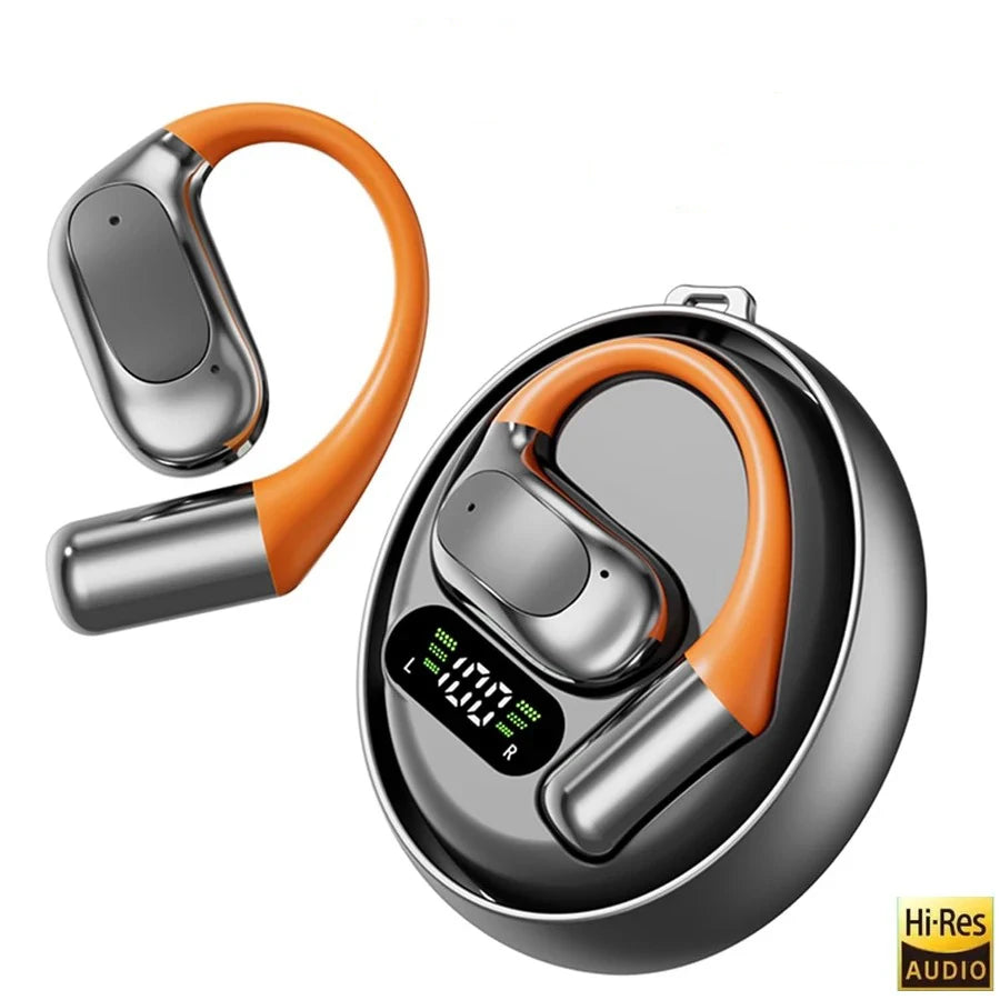 EARDECO TWS Clip-on Wireless Headphones Bluetooth Earphones Stereo Sound Wireless Bluetooth Headsets with Microphone Hifi Sound