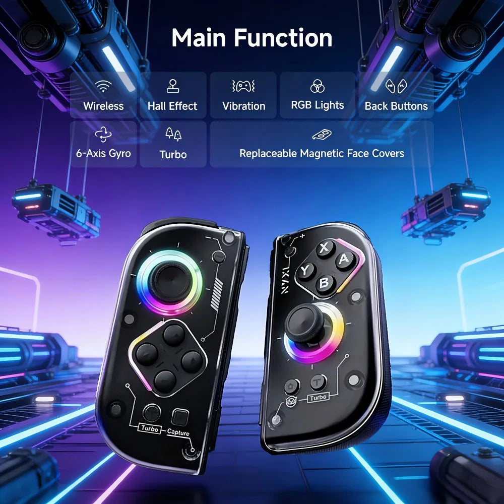 NYXI Hyperion 2 Wireless Game Controller Dual Hall Joystick 6-Axis Gyro RGB Turbo Programmable for Switch/OLED/PC/iOS/Android