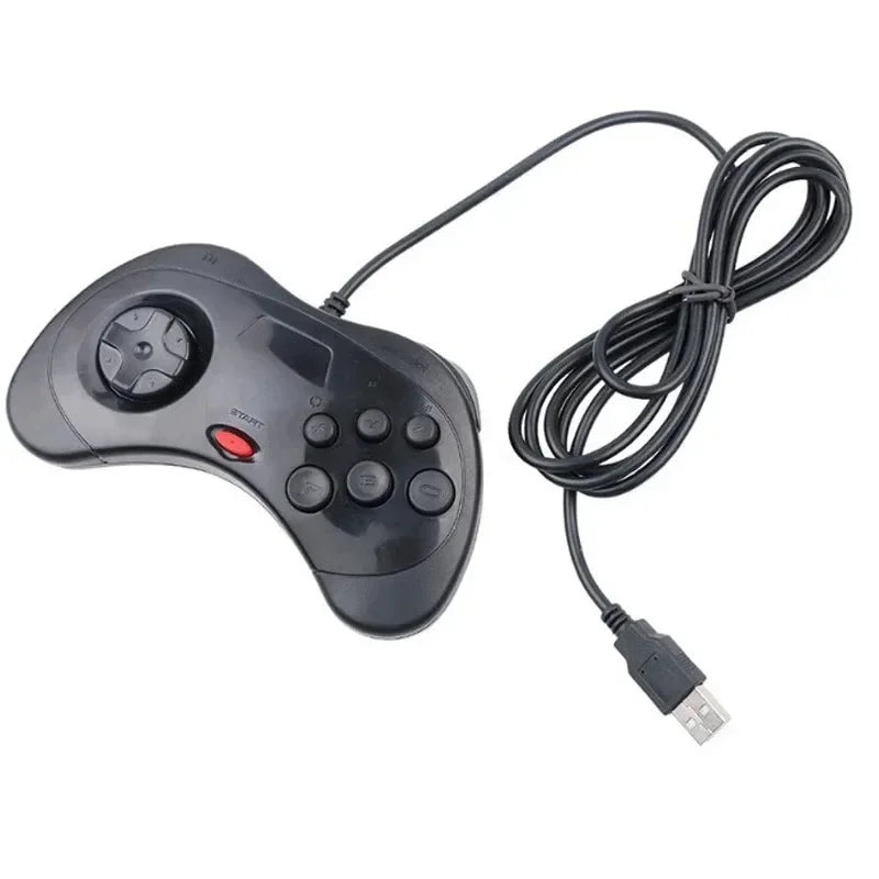6 Buttons USB Classic Wired Game Gamepad for Segas Saturn Gamepad JoyPad for SEGAs Saturn System Joystick for PC for Mac