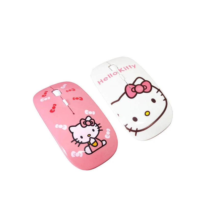 Cartoon Wireless Bluetooth Mouse Hello Kitty Rechargeable Mouse Mini Ultra-thin Portable Mouses Silent Mouse for Laptop Computer